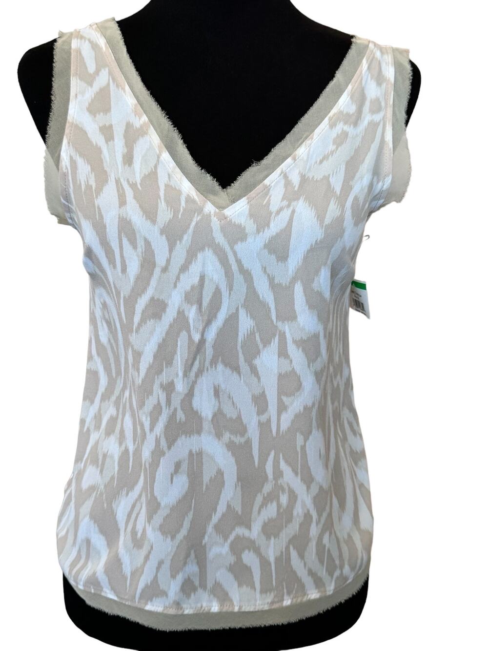 New ~ HALOGEN ~ Raw Edge Tank Top Size XXS FALL
